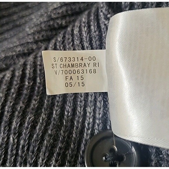 Banana Republic Mens Ribbed Cardigan With Pockets Size Xl Charcoal Gray Melange - Picture 5 of 6